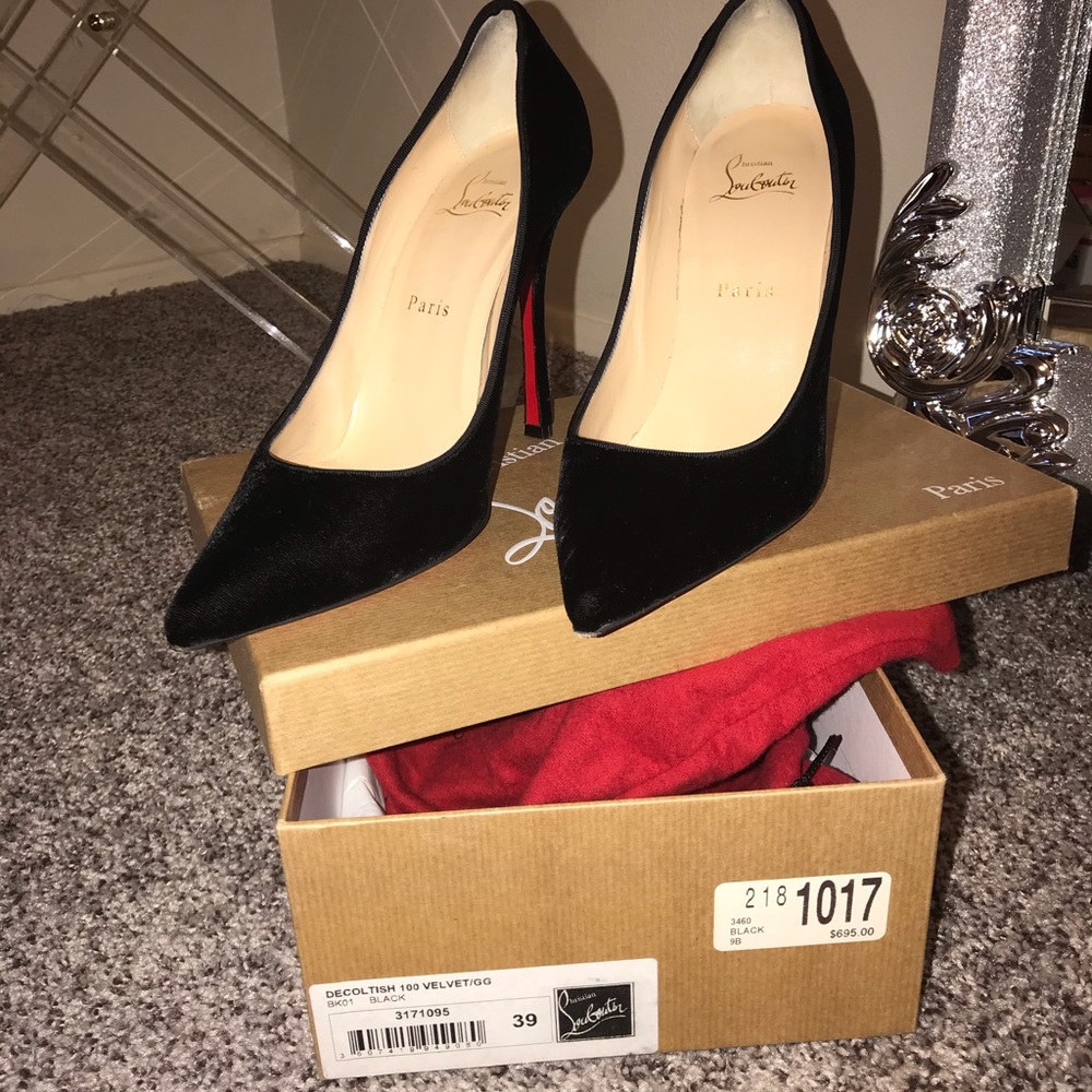 Christian Louboutin velvet heels